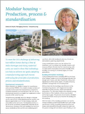 Featured article image for Modular housing – Production, process & standardisation