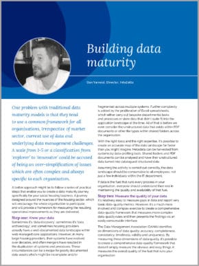 Featured article image for building data maturity article