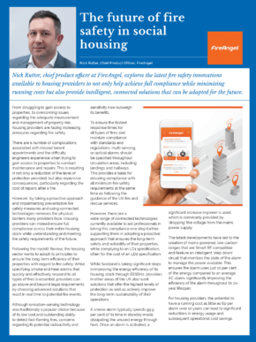 Cover image of the article titled the future of fire safety in social housing