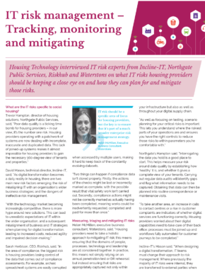 cover image of article titled risk management - tracking, monitoring, mitigating