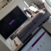 Living room showing laptop